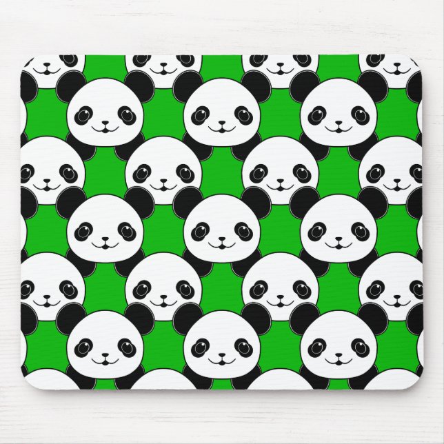 Kawaii Panda Bear Pattern Mouse Mat (Front)