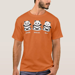 Kawaii Panda Bears Funny Coffee Espresso Regular T-Shirt