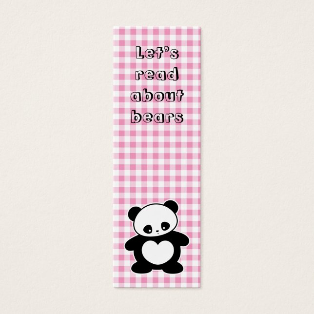 Kawaii panda bookmark (Front)