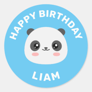 Kawaii Panda Classic Round Sticker