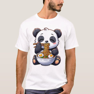 Kawaii Panda Eating Ramen Noodle Anime Japanese T-Shirt