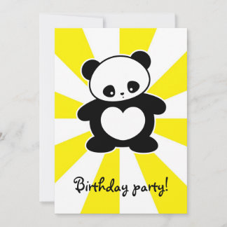 Kawaii panda invitation