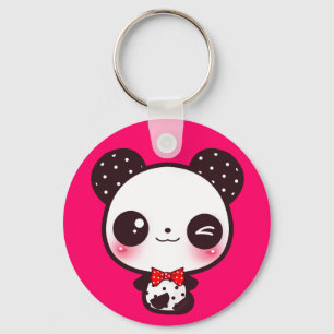 Kawaii panda key ring
