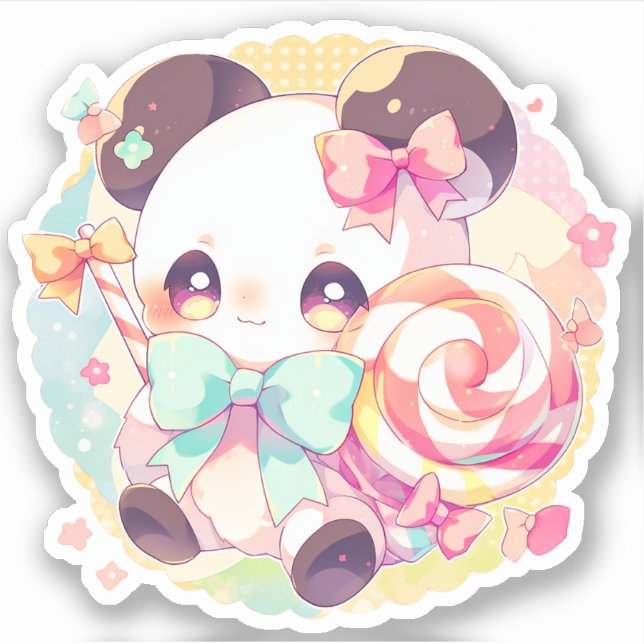Kawaii Panda Loves Lollipop (Front)