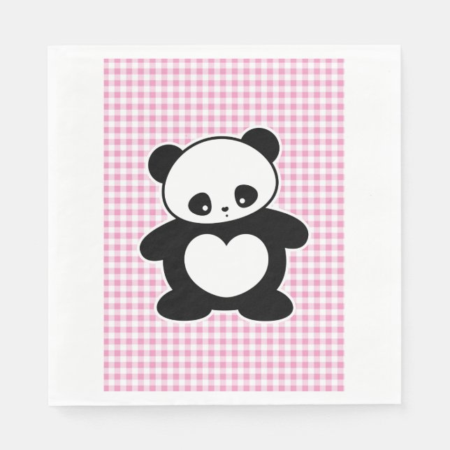 Kawaii panda napkin (Front)