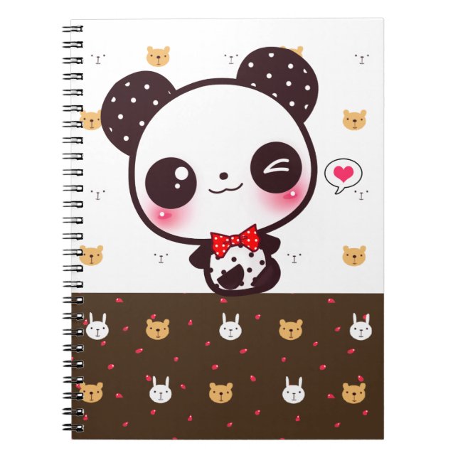 Kawaii panda notebook (Front)