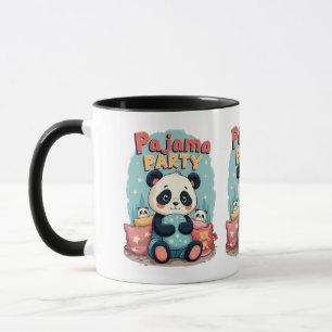 Kawaii Panda Pajama Party Cosy Sleepover Aesthetic Mug