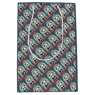 Kawaii Panda Pajama Party Cozy Sleepover Aesthetic Medium Gift Bag