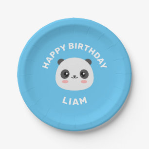 Kawaii Panda Paper Plate