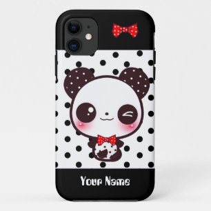 Kawaii Panda - Personalised iPhone 11 Case