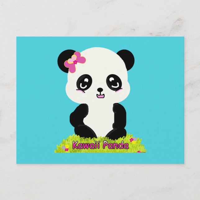 Kawaii Panda Postcard (Front)