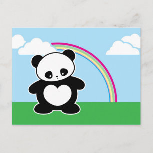 Kawaii panda postcard