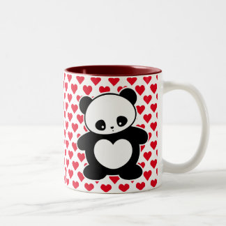 Kawaii panda Two-Tone coffee mug