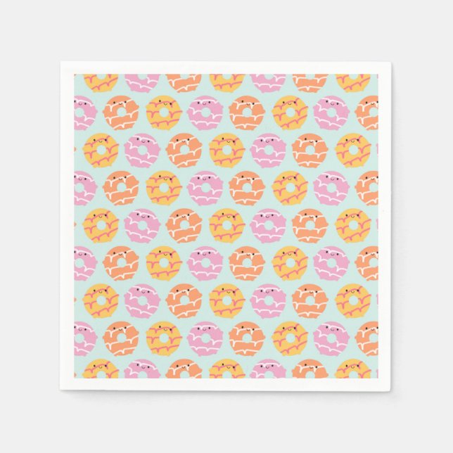 Kawaii Party Rings Biscuits Napkin (Front)