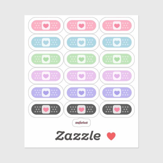 Kawaii Pastel Band Aid (Sheet)