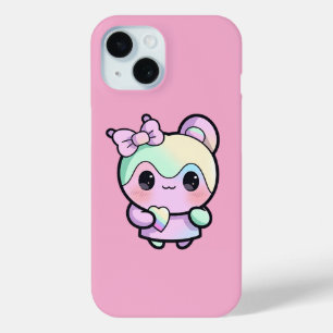 Kawaii Pastel Bear Cute Aesthetic Animal iPhone 15 Case
