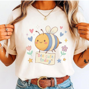 Kawaii Pastel Bumblebee with "Bee Cute Today T-Shirt