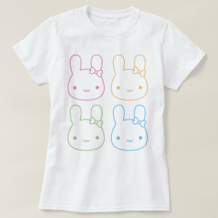 Kawaii Pastel Bunny Bows T-Shirt