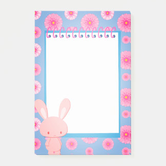 Kawaii pastel Bunny Floral Memo Post-it Notes