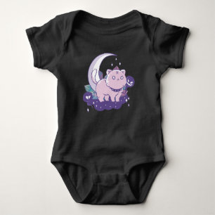 Kawaii Pastel Colour Gothic Cute Goth Cat Baby Bodysuit
