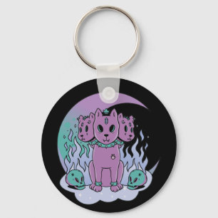 Kawaii Pastel Colours Gothic Cute Goth Dogs Keycha Key Ring