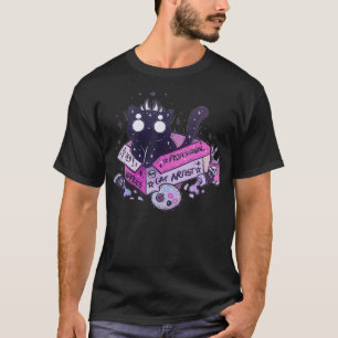 Kawaii Pastel Goth Art professional Cat Artist T-Shirt