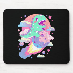 Kawaii Pastel Goth Creepy Cute Chibi Dinosaur On A Mouse Mat