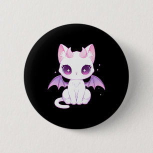 Kawaii Pastel Goth Creepy Cute Witchy Demon Winged 6 Cm Round Badge