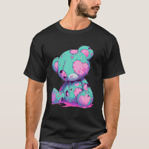 Kawaii Pastel Goth Creepy Cute Witchy Zombie Bear  T-Shirt