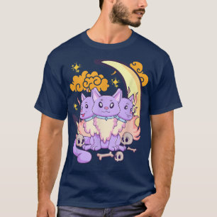 Kawaii Pastel Goth Cute Creepy 3 Headed Dog T-Shirt