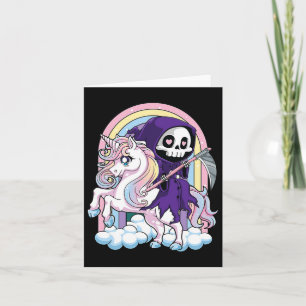 Kawaii Pastel Goth Cute Halloween Grim Reaper Ridi Card