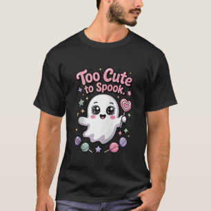 Kawaii Pastel Goth Cute Spooky Ghost Halloween Zip T-Shirt