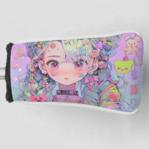 Kawaii Pastel Harajuku Anime Girl With Braids Golf Head Cover