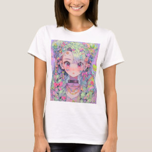 Kawaii Pastel Harajuku Anime Girl With Braids T-Shirt