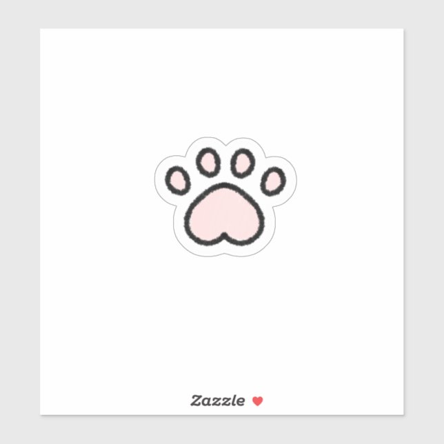 Kawaii Pastel Pink Cat Paw (Sheet)