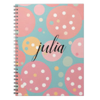 Kawaii Pastel Polka Dot Notebook