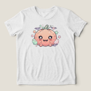 Kawaii Pastel Pumpkin - Cute Creepy   WHITE ONLY Tri-Blend Shirt
