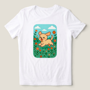 Kawaii Pastel Puppy Cute Joyful Dog Tri-Blend Shirt