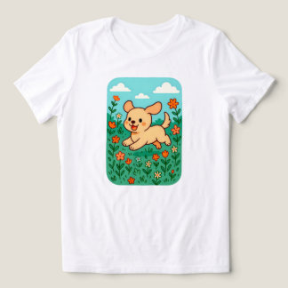 Kawaii Pastel Puppy | Cute Joyful Dog Tri-Blend Shirt