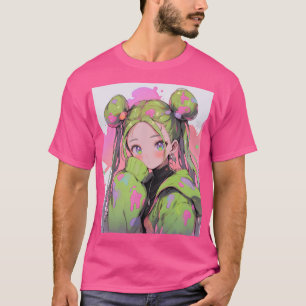 Kawaii Pastel Splatter Anime Girl T-Shirt