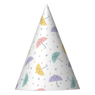 Kawaii Pastel Umbrella Pattern Party Hat