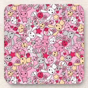 Kawaii pattern coaster