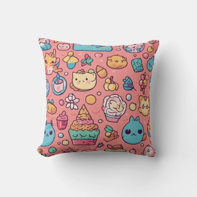 Kawaii pattern  cushion (Front)