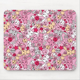Kawaii pattern mouse mat