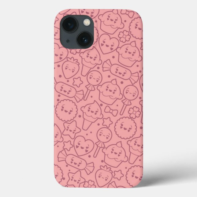 Kawaii pattern with cute cakes Case-Mate iPhone case (Back)