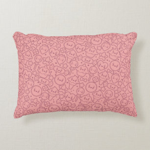 Kawaii pattern with cute cakes decorative cushion