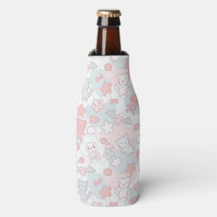kawaii pattern with doodle bottle cooler