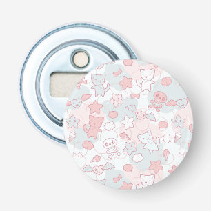 kawaii pattern with doodle bottle opener