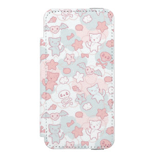 kawaii pattern with doodle incipio watson™ iPhone 5 wallet case