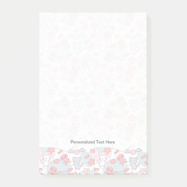 kawaii pattern with doodle post-it notes (Front)